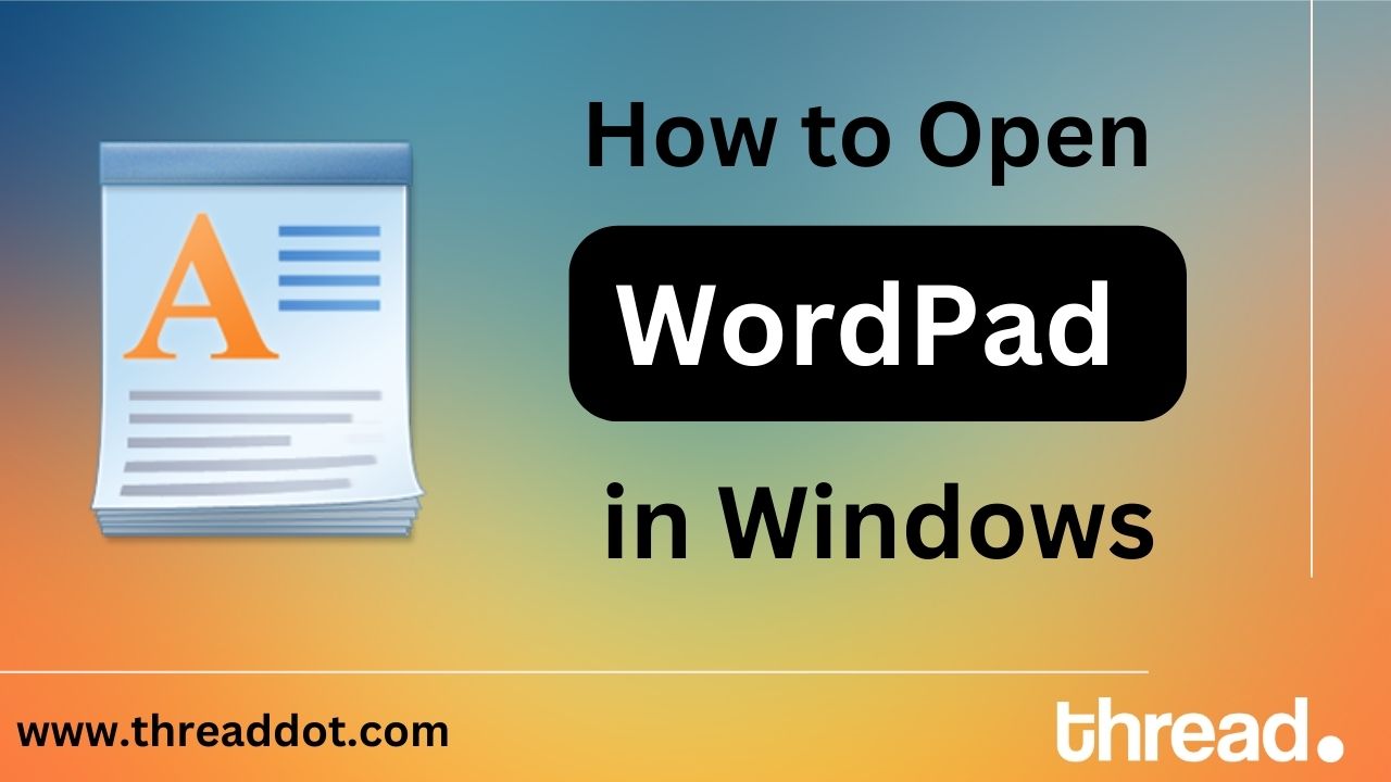 How To Open Wordpad In Windows 5133